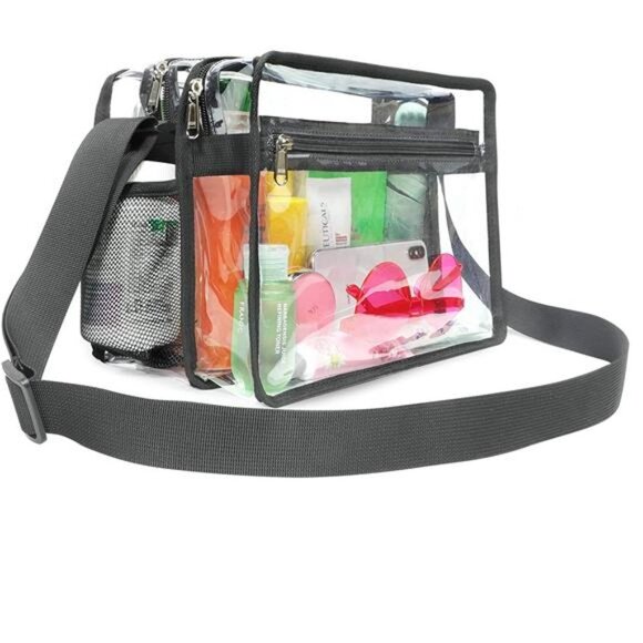 Clear Messenger Bag, Stadium Approved Clear Purse Shoulder Bag for Women Men - Picture 1 of 6